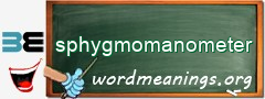 WordMeaning blackboard for sphygmomanometer